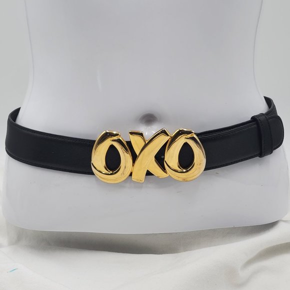 Paloma Picasso OXO Signature Black Leather Belt main image 13